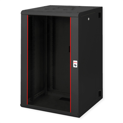 19" Rack na stenu 20U, čierny, 996x600x600mm (HxWxD), RAL9005, PRO, otočný (2-dielny)