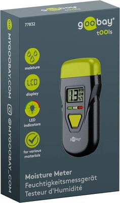 Digitálny vpichovací vlhkomer na drevo a stavebné materiály, LCD