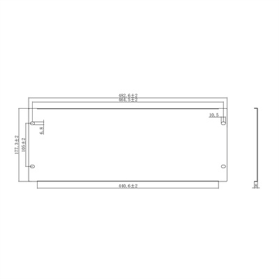 19" záslepka 4U, kovová, čierna RAL9005