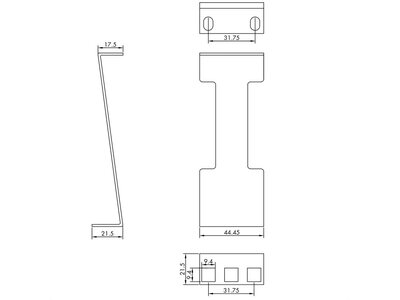 Adaptér pre zmenu inštalačnej hĺbky 151.5mm, 1U, čierny