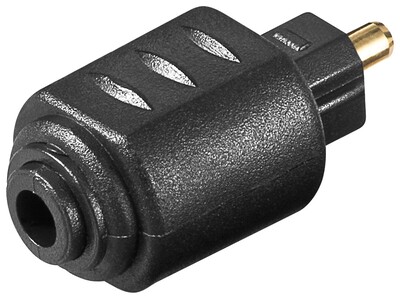Adaptér TOSLINK/3.5mm M/F, čierny, 10ks/bal