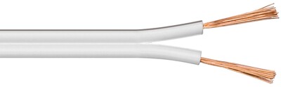 Reproduktorový kábel audio 2x4.0mm², 100m, pomedený, biely