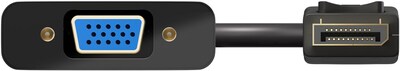Adaptér DisplayPort na VGA, 15cm čierny, DP ver. 1.1