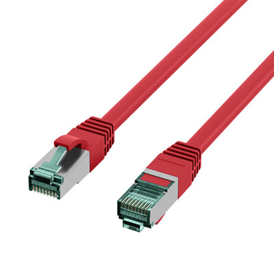 S/FTP (PiMF) Patchkábel LSOH 0.15m cat.6a, červený, Cu