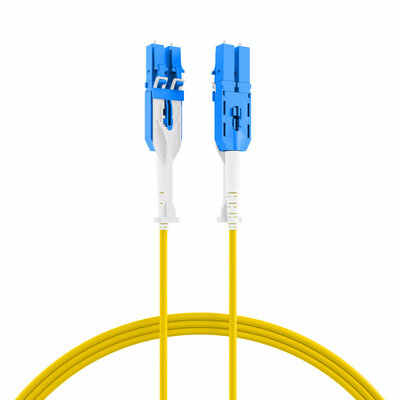 Fiber kábel LC-LC, 1m Duplex OS2(9/125µm), LSOH, uniboot Push/Pull, G657.A1, ohybný, 3mm, žltý