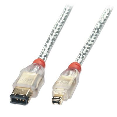 Kábel IEEE 1394 6/4 15m Firewire, pozl. kon., transparentný §§