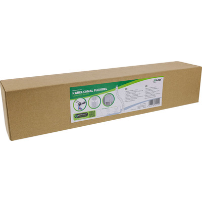 Káblový organizér Flex "chrbtica", 2 komorový, 80cm, montáž k stolu, biely