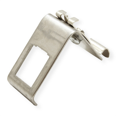 Držiak na DIN lištu, 1x Keystone, celokovový