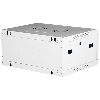 19" Rack na stenu 4U, sivý, 290x600x450mm (HxWxD), odnímateľné bočnice