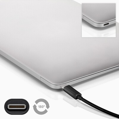 Kábel USB 3.2 Gen 1, Typ C CM/MINI-B(2.0) 0.5m, High Speed, čierny