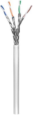 S/FTP (PiMF) lanko PVC 305m cat.6, AWG26, 250Mhz, 1000Base-T, sivý, pomedený