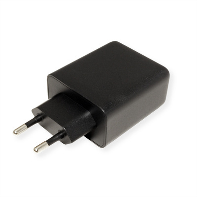 Nabíjačka USB 230V 3port, 1xUSB A, 2xUSB Typ C, 65W, Power Delivery, GaN, čierna