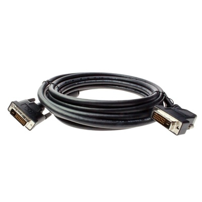 Kábel DVI-D M/M 7.5m, Dual-Link, 3840x2160@30Hz, čierny, 1x zahnutý 110° 24-1
