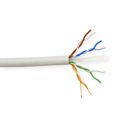 UTP drôt LSOH 300m cat.6, CPR Eca, AWG24, 250Mhz, 1000Base-T, sivý, meď