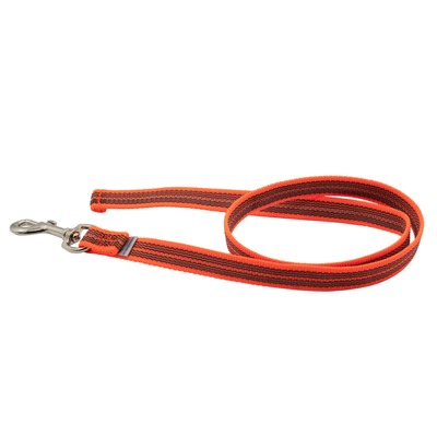 Vodítko bez uška pogumované, 19mm/1m, nerezová karabína, žlté, HS