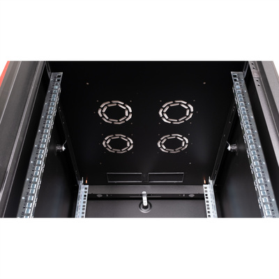 19" Rack na podlahu 32U, 1560x600x800mm (HxWxD), BASIC, sklenené dvere, čierny