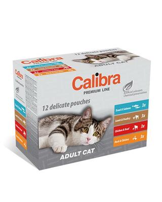 Kapsička pre mačky Calibra Premium Adult, Multipack, 12x100g