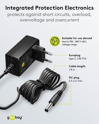 Adaptér NTS 2250mA Univerzálny 3-12V, 27W, 1.8m kábel, konektory: DC, USB(mini, micro, A, C), čierny