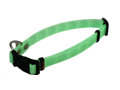 Obojok FOSFOR s potlačou labiek, 2cm/33-51cm, vodeodolný