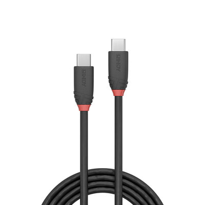 Kábel USB 3.2 Gen 2x2, Typ C CM/CM 1m, 20Gbps, PD 60w 20V3A, Black Line, čierny