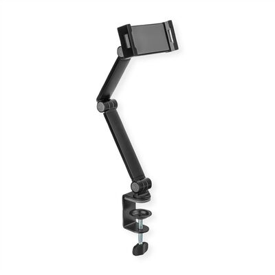 Držiak pre tablety 4.7-12.9" na stôl, univerzálny, max 1kg, rameno 470mm, čierny