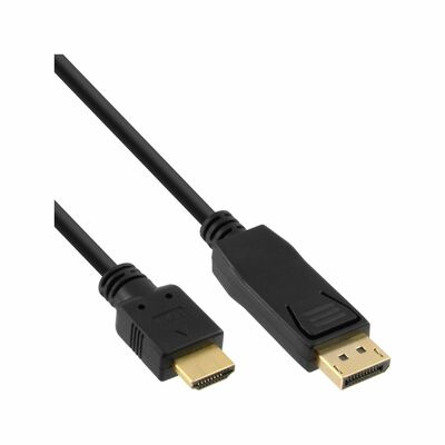 Kábel HDMI na DisplayPort M/M 5m, jednosmerný, 4K@30Hz, čierny, Aktívny