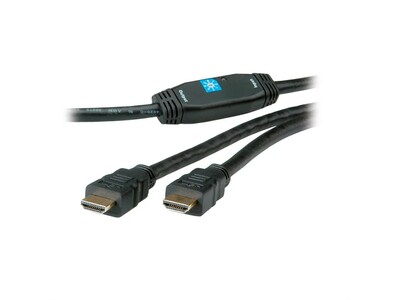 Kábel HDMI M/M 30m, High Speed+Eth, 4K@30Hz, HDMI 1.4, G pozl. kon., čierny, jednosmerný, Aktívny