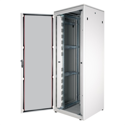 19" Rack na podlahu 47U, 2276x800x800mm (HxWxD), PRO, sklenené dvere, sivý