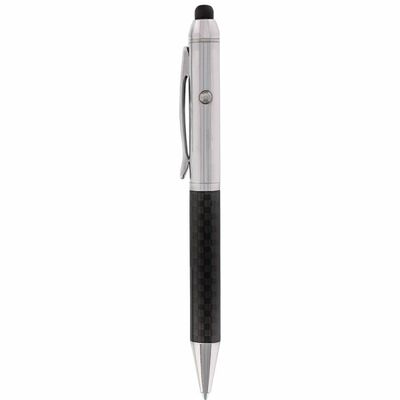 Pero 3v1, Čierne pero, dotykové pero, laserové ukazovátko, chrom