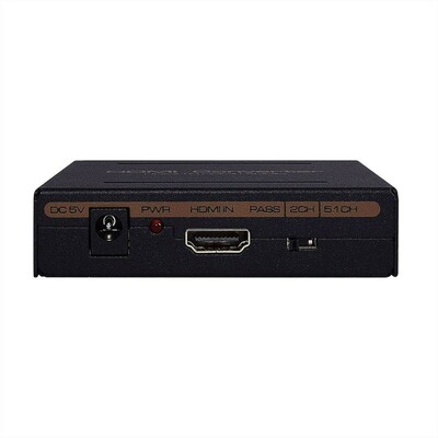 HDMI Audio Extraktor, digital: toslink (S/PDiF), analog: 2xCinch (RCA), čierny