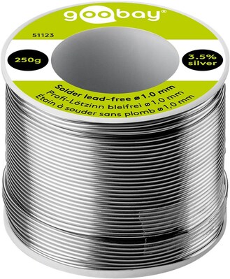 Cín pájkovací o priemere 1mm 250g špulka - bezolovnatý