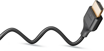 Kábel HDMI M/M 0.5m, Ultra High Speed+Eth, 8K@60Hz, HDMI 2.1, 48G, G pozl. kon., čierny, Slim