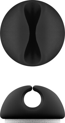 Káblový organizér, samolepiacia príchytka, ⌀7.8mm, 5ks/bal, čierny