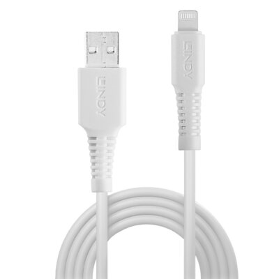 Kábel USB "Lightning" pre Apple, 1m, High Speed, biely s MFI cert.