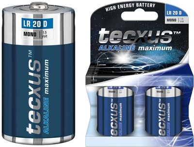 Batéria Tecxus Alkalická D Mono (2ks) 1.5V (LR20) 2BL