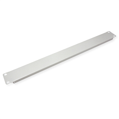 19" záslepka 1U, kovová, sivá 7035