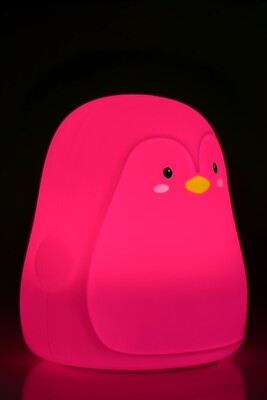Nočná LED lampa "Tučniak", rôzne režimy svietenia, RGB farby, nabíjacia (USB C)
