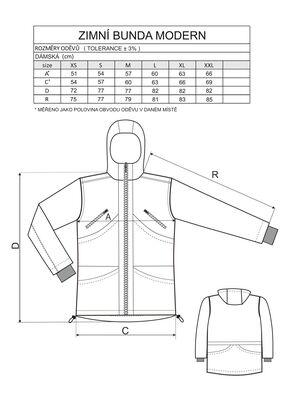 Vetrovka MODERN-THERM s kapucňou, dámska, zateplená, čierna, M