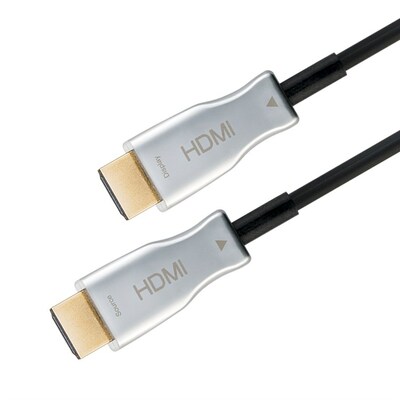 Kábel HDMI M/M 10m, Ultra High Speed+Eth, 4K@60Hz, HDMI 2.0, čierny, jednosmerný, aktívny, optický