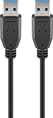 Kábel USB 3.2 Gen 1, A-A M/M 0.5m, 5Gbps, čierny