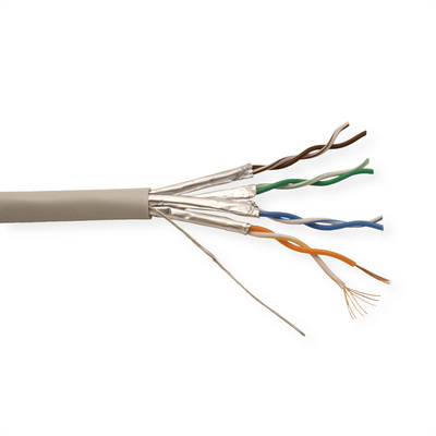U/FTP lanko PVC 300m cat.6a, AWG26, 500Mhz, 10GBase-T, sivý, meď