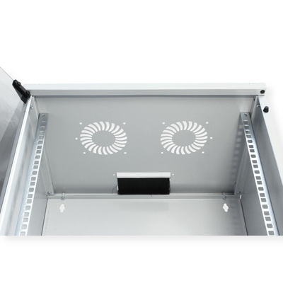 19" Rack na stenu 12U, sivý, 595x540x400 mm (HxWxD), RAL7035, BASIC