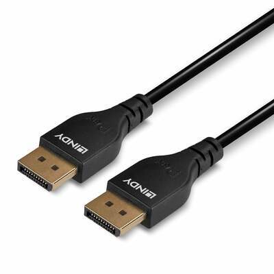 Kábel DisplayPort M/M 3m, 8K@60Hz, DP v1.4, 32.4Gbit/s, čierny, pozl.konektor, slim
