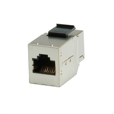 Konektor Keystone cat.6a, tienený, strieborný, SPOJKA RJ45