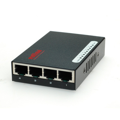 Switch 10/100, 8port, kovový, MINI, 94x62x20mm, možnosť napájania z USB, ROLINE