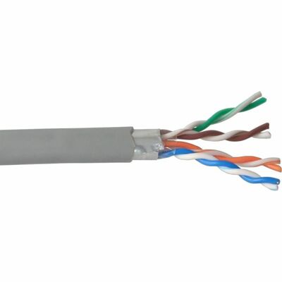 FTP drôt PVC 100m cat.5e, CPR Eca, AWG24, 100Mhz, 1000Base-T, sivý, pomedený