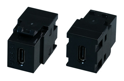 Modul USB 3.1 CF/CF, Keystone, čierny, 10Gbit/s, 60W