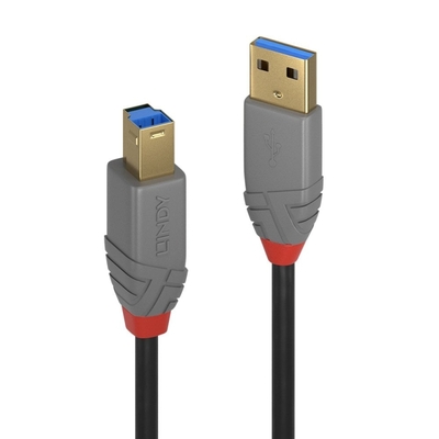 Kábel USB 3.0 A-B M/M 0.5m, Super Speed, Anthra Line, čierny