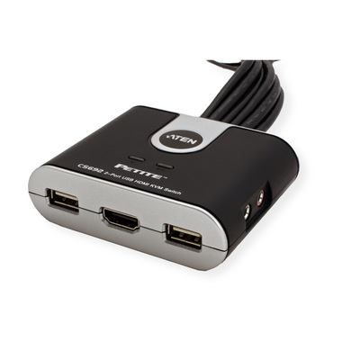 KVM switch/prepínač 2PC, HDMI, USB, star+audio