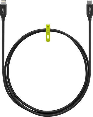 Kábel USB 3.2 Gen 1, Typ C CM/"Lightning" pre Apple, 1m, High Speed, čierny s MFI cert.